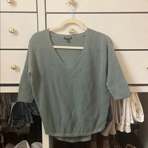 Express Green V-Neck Sweater